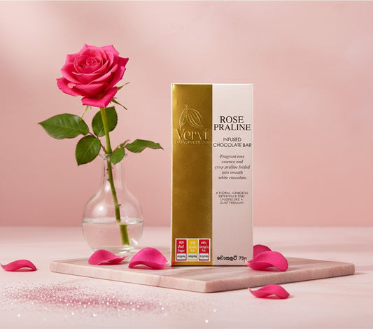 Vervi Rose Praline infused Chocolate Bar