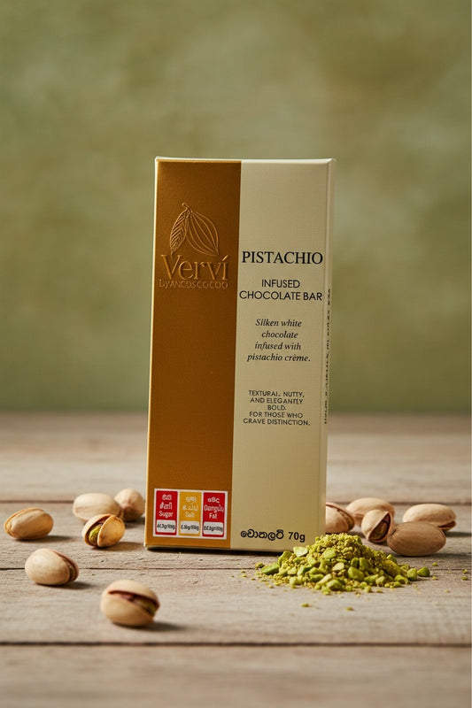 Vervi Pistachio infused Chocolate Bar