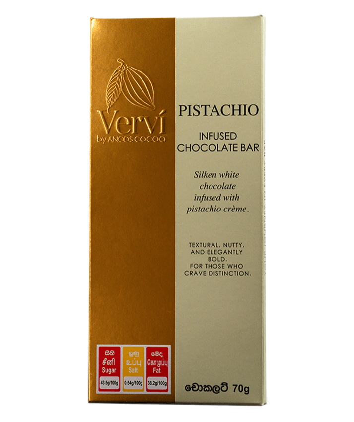 Vervi Pistachio infused Chocolate Bar