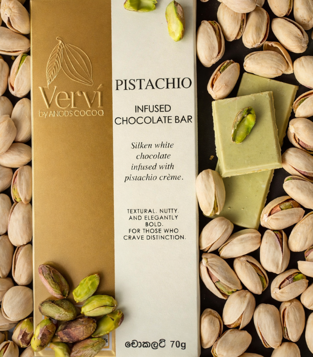 Vervi Pistachio infused Chocolate Bar