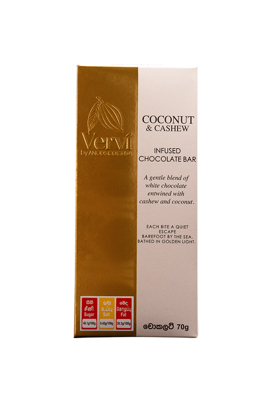 Vervi Coconut & Cashew infused Chocolate Bar