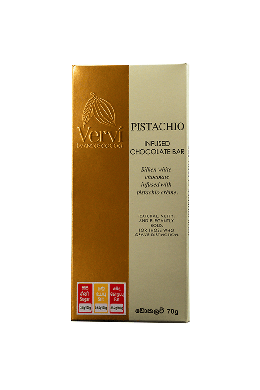 Vervi Pistachio infused Chocolate Bar