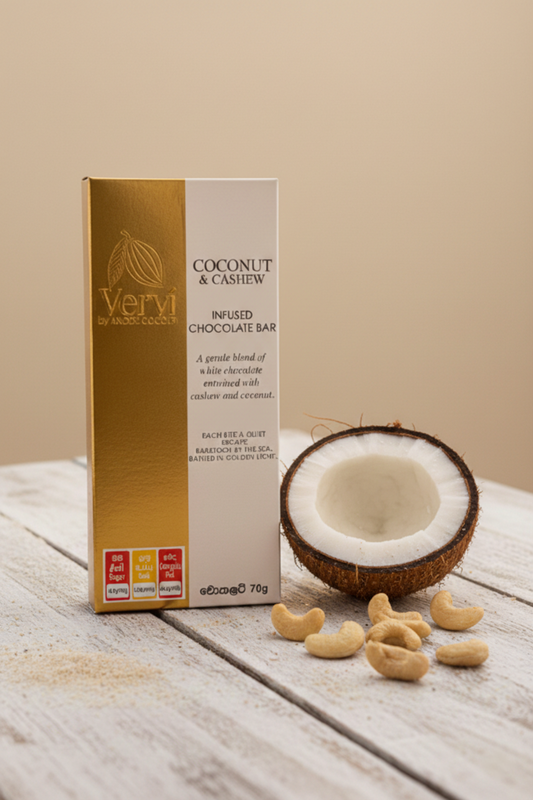 Vervi Coconut & Cashew infused Chocolate Bar